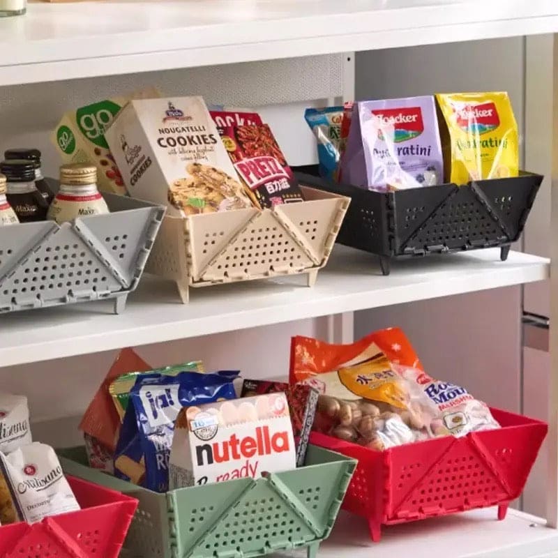 Multifunctional Foldable Storage Basket, Ventilated Desktop Storage Organizer, Folding Draining Basket, Home Organization And Storage Supplies Basket, Kitchen Household Storage Bin Multifunctional Foldable Storage Basket, Ventilated Desktop Storage Organizer, Folding Draining Basket, Home Organization And Storage Supplies Basket, Kitchen Household Storage Bin